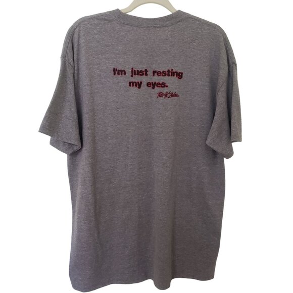Marajuana Themed T-shirt I'm Just Resting My Eyes Peter W. Zaba Gray Size XL - Picture 3 of 5